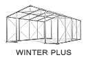 Garden tent Winter Plus WP50 construction galvanized steel stable entrance pipes side tension ropes