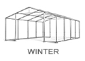 Lagerzelt Winter Konstruktion stahl verzinkt stabil Einfahrtsrohre