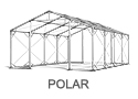 Garden tent Polar P50 construction galvanized steel stable entrance pipes side tension ropes side supports