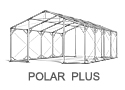 Garden tent Polar Plus P50 construction galvanized steel stable entrance pipes side tension ropes side supports